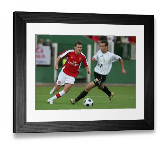 Framed Print : Mark Randall (Arsenal) Norbert Sipos (Szombathely)