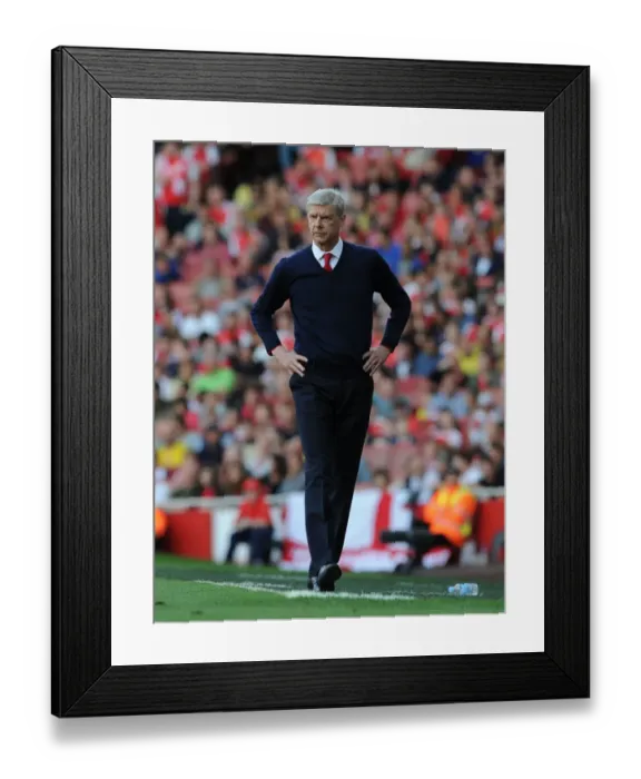 Framed Print : Arsene Wenger and Arsenal Face Off Against Stoke City in Premier League Clash (2015-16)