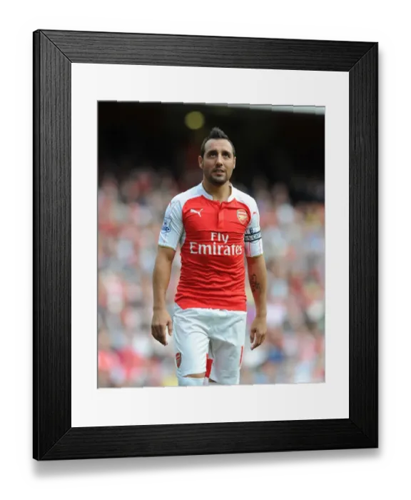 Framed Print : Arsenal's Santi Cazorla in Action: Arsenal vs Stoke City (2015-16)