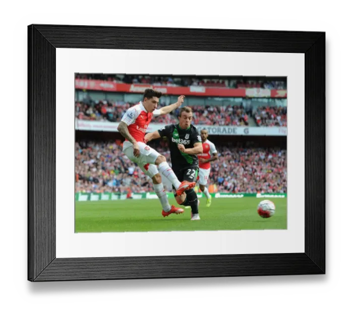 Framed Print : Bellerin vs Shaqiri: A Winged Battle at Arsenal vs Stoke City (2015-16) Framed Print : Bellerin vs Shaqiri: A Winged Battle at Arsenal vs Stoke City (2015-16)