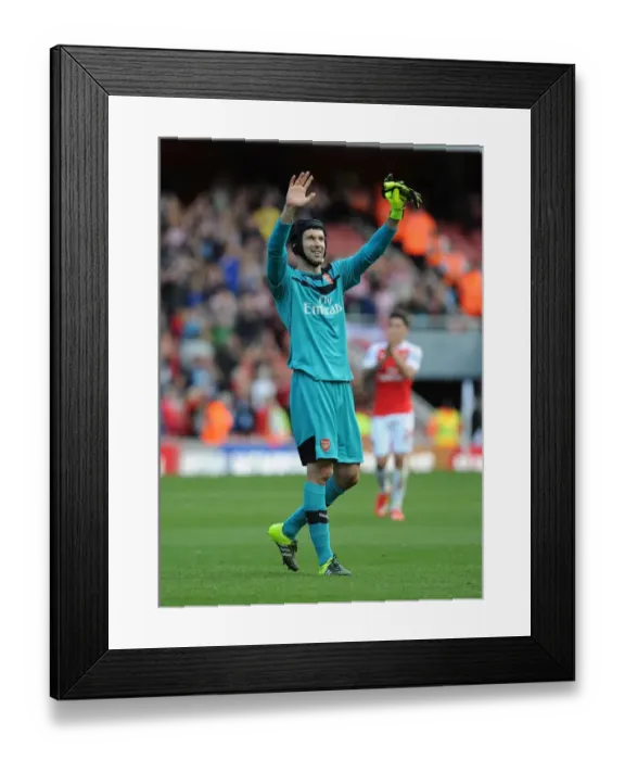 Framed Print : Farewell Wave: Petr Cech Bids Adieu to Arsenal Fans (Arsenal vs Stoke City, 2015) Framed Print : Farewell Wave: Petr Cech Bids Adieu to Arsenal Fans (Arsenal vs Stoke City, 2015)