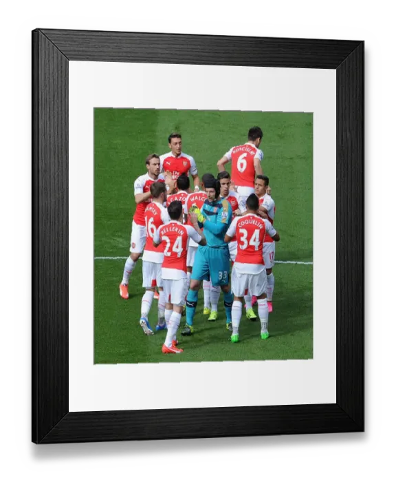 Framed Print : Petr Cech Motivates Arsenal Team Before Arsenal v Stoke City, Premier League 2015-16 Framed Print : Petr Cech Motivates Arsenal Team Before Arsenal v Stoke City, Premier League 2015-16