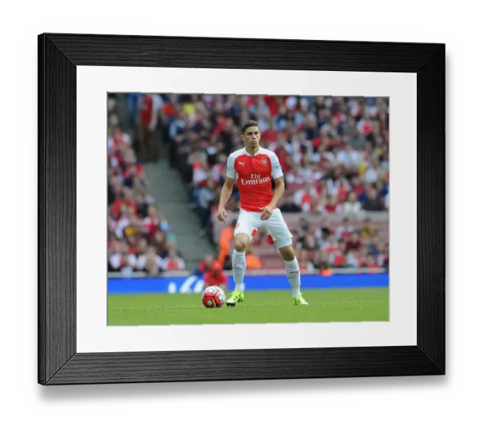 Framed Print : Gabriel in Action: Arsenal vs Stoke City, Premier League 2015-16 Framed Print : Gabriel in Action: Arsenal vs Stoke City, Premier League 2015-16
