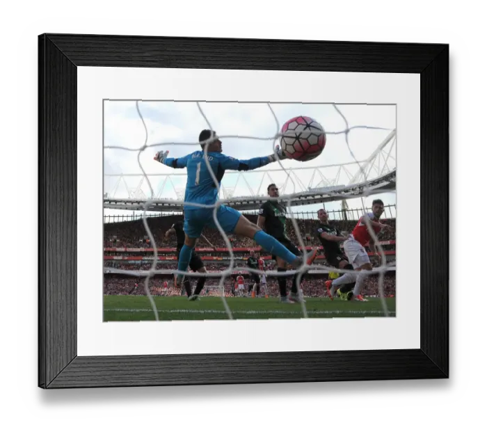 Framed Print : Arsenal's Giroud Scores Brace: Dominant Performance Against Stoke City in Premier League Framed Print : Arsenal's Giroud Scores Brace: Dominant Performance Against Stoke City in Premier League