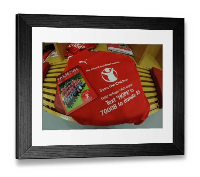 Framed Print : Arsenal vs Stoke City: Save the Children Warm-Up (Premier League, 2015)