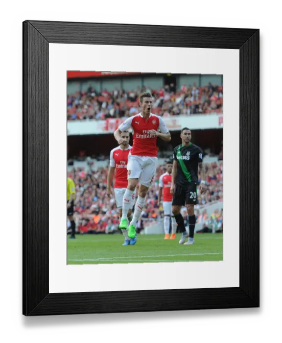 Framed Print : Laurent Koscielny (Arsenal). Arsenal 2: 0 Stoke City Framed Print : Laurent Koscielny (Arsenal). Arsenal 2: 0 Stoke City