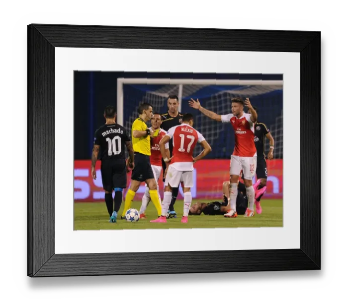 Framed Print : Olivier Giroud's Red Card: A Turning Point in Arsenal's UEFA Champions League Match Against Dinamo Zagreb (September 2015) Framed Print : Olivier Giroud's Red Card: A Turning Point in Arsenal's UEFA Champions League Match Against Dinamo Zagreb (September 2015)