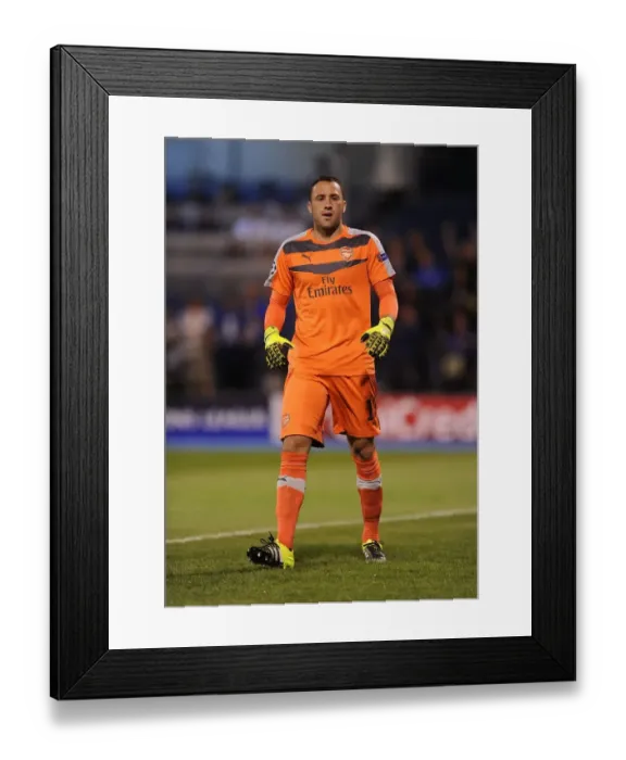 Framed Print : David Ospina in Action: Arsenal vs. Dinamo Zagreb, UEFA Champions League 2015-16
