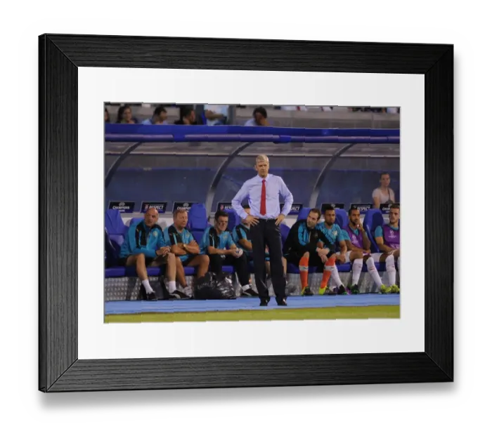 Framed Print : Arsene Wenger Leads Arsenal in UEFA Champions League Clash Against Dinamo Zagreb (September 2015)