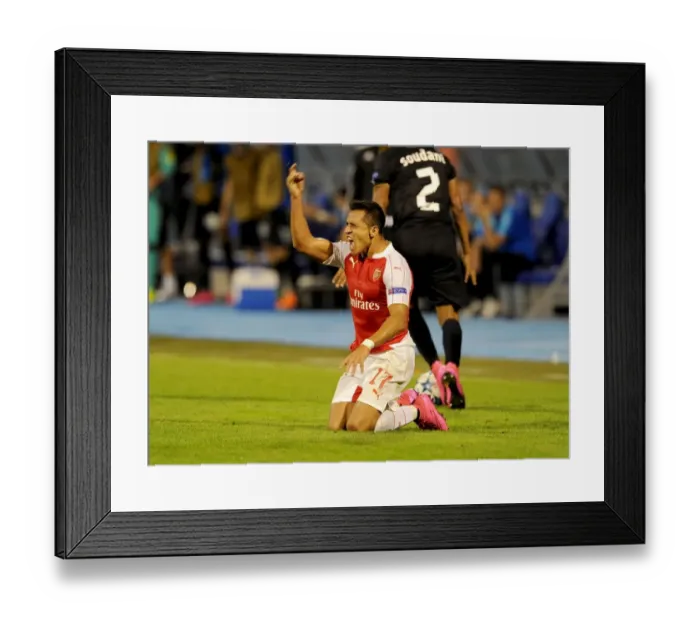 Framed Print : Alexis Sanchez's Standout Performance: Arsenal vs. Dinamo Zagreb in the 2015-16 UEFA Champions League Framed Print : Alexis Sanchez's Standout Performance: Arsenal vs. Dinamo Zagreb in the 2015-16 UEFA Champions League