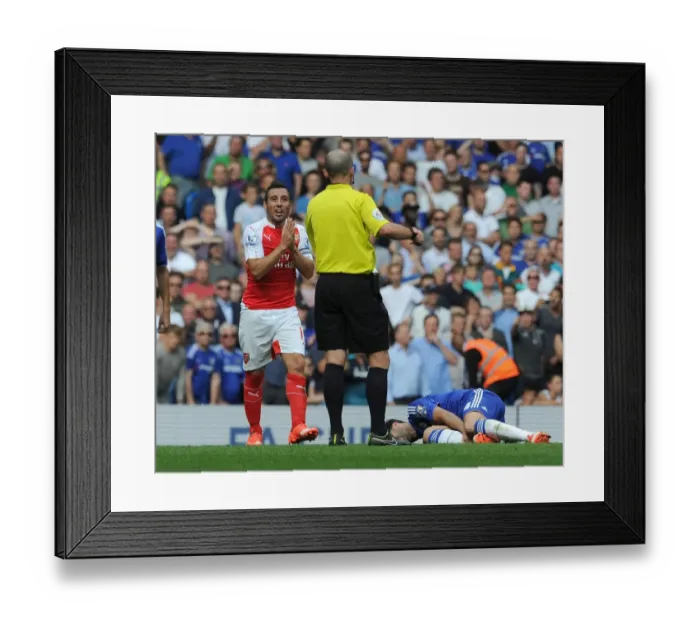 Framed Print : Cazorla's Disbelief: Controversial Ref Call in Chelsea vs. Arsenal (2015-16): Mike Dean's Decision Leaves Arsenal Star Baffled Framed Print : Cazorla's Disbelief: Controversial Ref Call in Chelsea vs. Arsenal (2015-16): Mike Dean's Decision Leaves Arsenal Star Baffled