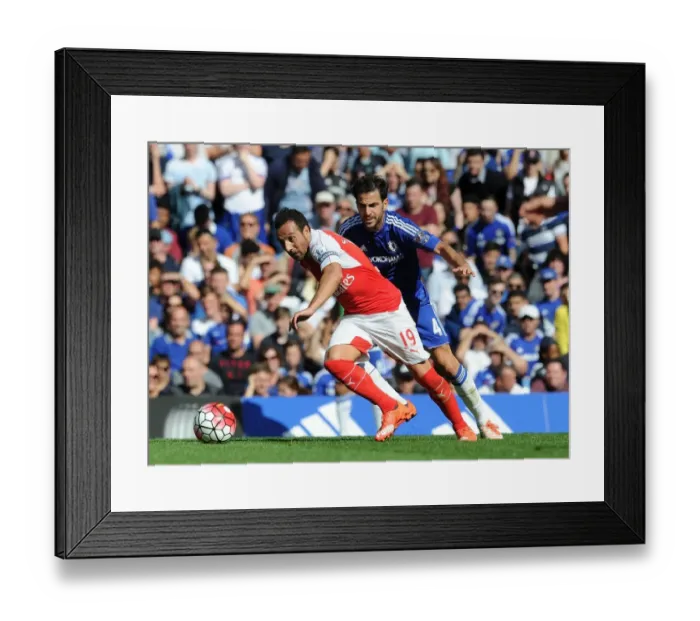 Framed Print : Clash of the Midfield Maestros: Cazorla vs. Fabregas, Premier League Showdown (2015-16)