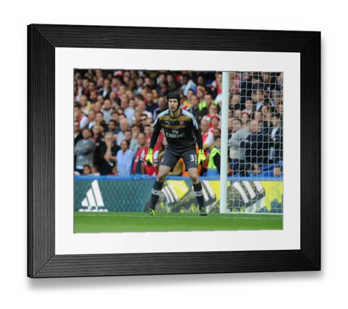 Framed Print : Petr Cech's Intense Focus: Chelsea vs Arsenal Rivalry (2015-16) Framed Print : Petr Cech's Intense Focus: Chelsea vs Arsenal Rivalry (2015-16)
