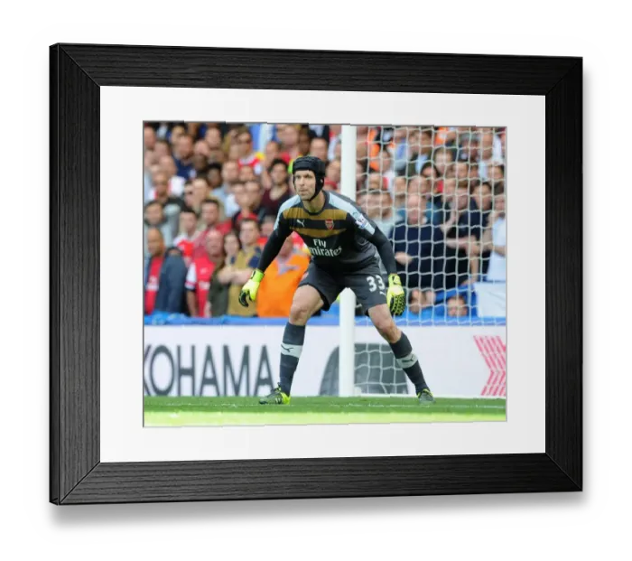 Framed Print : Petr Cech's Intense Focus: Chelsea vs. Arsenal Rivalry (2015-16)