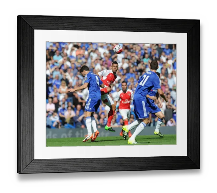 Framed Print : Coquelin vs. Fabregas: A Battle of London Midfielders (Chelsea vs. Arsenal 2015-16)