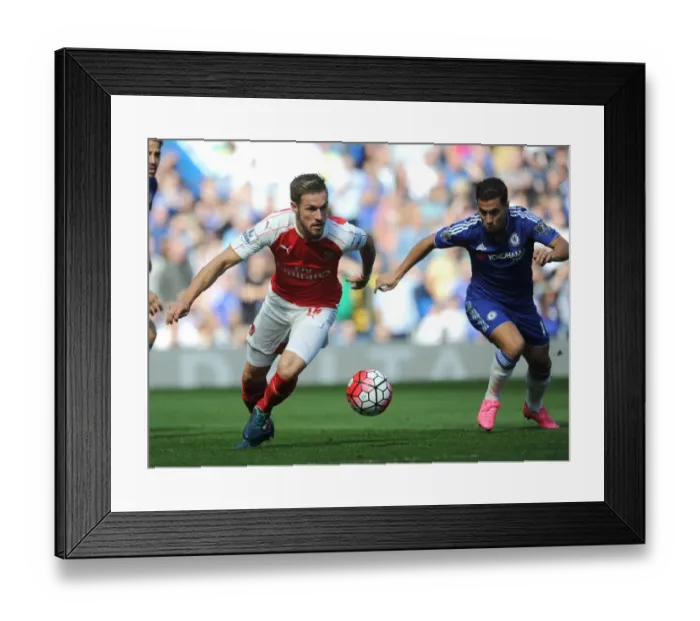 Framed Print : Ramsey vs. Hazard: A Premier League Showdown