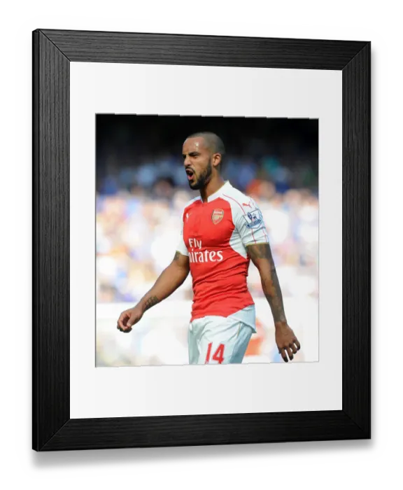 Framed Print : Theo Walcott in Action: Chelsea vs Arsenal, Premier League 2015-16