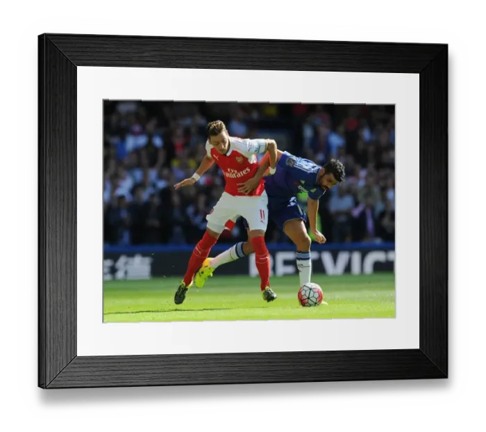 Framed Print : Clash of Titans: Ozil vs Costa - Premier League Showdown