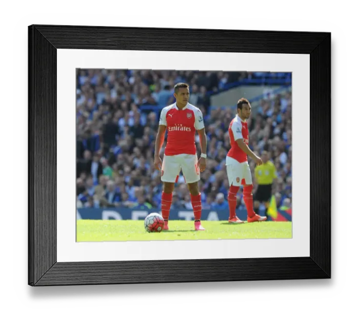 Framed Print : Alexis Sanchez: Clash of the Blues - Chelsea vs Arsenal (2015-16)
