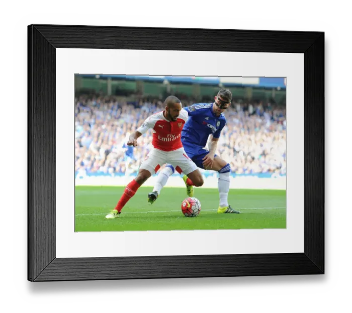 Framed Print : Theo Walcott vs. Gary Cahill: A Premier League Showdown (Chelsea vs. Arsenal, 2015-16) Framed Print : Theo Walcott vs. Gary Cahill: A Premier League Showdown (Chelsea vs. Arsenal, 2015-16)