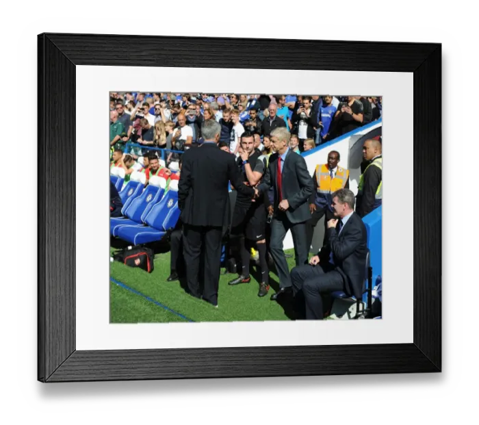 Framed Print : Wenger vs. Mourinho: A Premier League Showdown (2015-16) - Arsenal vs. Chelsea: The Clash of Titans