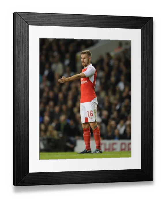 Framed Print : Ramsey vs. Tottenham: Clash in the Capital One Cup