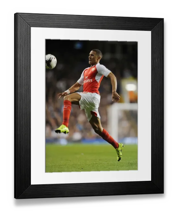 Framed Print : Arsenal's Kieran Gibbs Faces Off Against Tottenham Hotspur in Intense Capital One Cup Clash