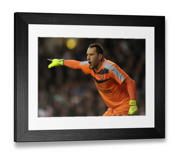Framed Print : Arsenal's David Ospina Faces Off Against Tottenham in Intense Capital One Cup Showdown