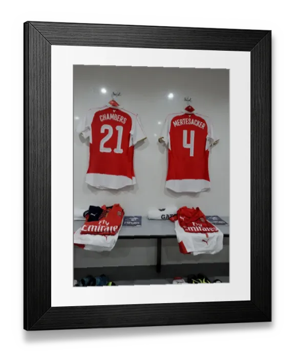 Framed Print : Arsenal Players Prepare for Tottenham Showdown in Capital One Cup: A Glimpse into the Arsenal Dressing Room