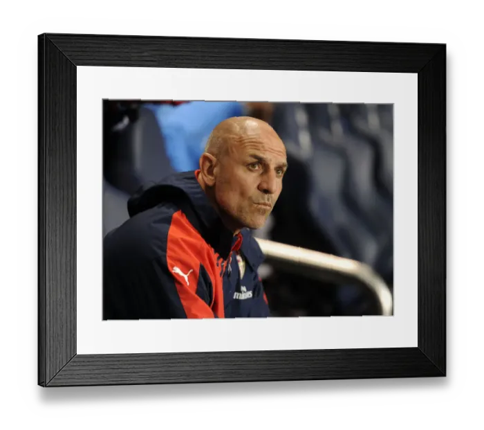 Framed Print : Steve Bould, Arsenal Assistant Manager: Pre-Match Focus at Tottenham Hotspur's White Hart Lane
