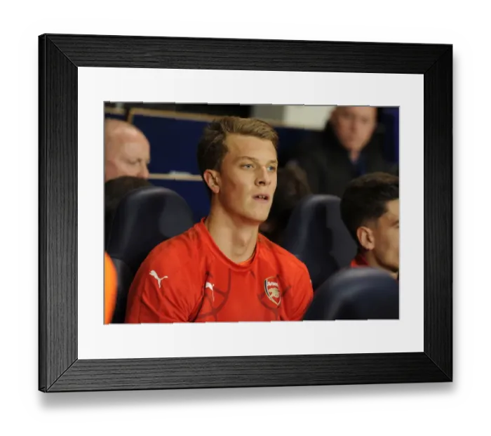 Framed Print : Arsenal's Matt Macey Ready to Enter the Fray Against Tottenham in Capital One Cup