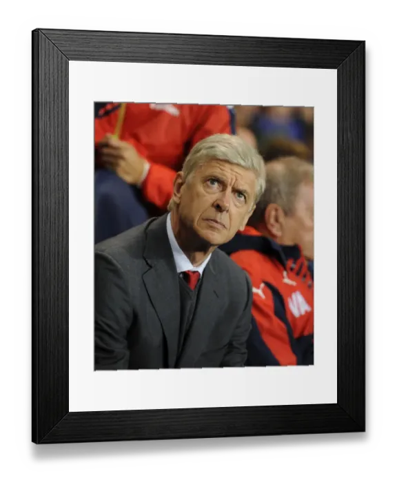 Framed Print : Arsene Wenger: Focused Before Arsenal vs. Tottenham Capital One Cup Clash, 2015