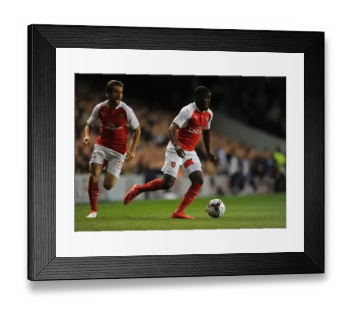 Framed Print : Joel Campbell (Arsenal). Tottenham Hotspur 1: 2 Arsenal. Capital One Cup. 3rd Round