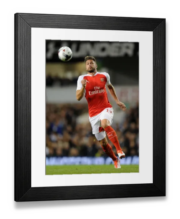 Framed Print : Olivier Giroud in Action: Arsenal vs. Tottenham Hotspur, Capital One Cup 2015 / 16