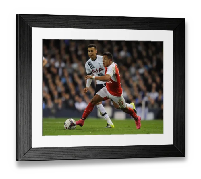 Framed Print : Clash of Stars: Sanchez vs. Alli - The Battle of the Capital One Cup: Tottenham vs. Arsenal