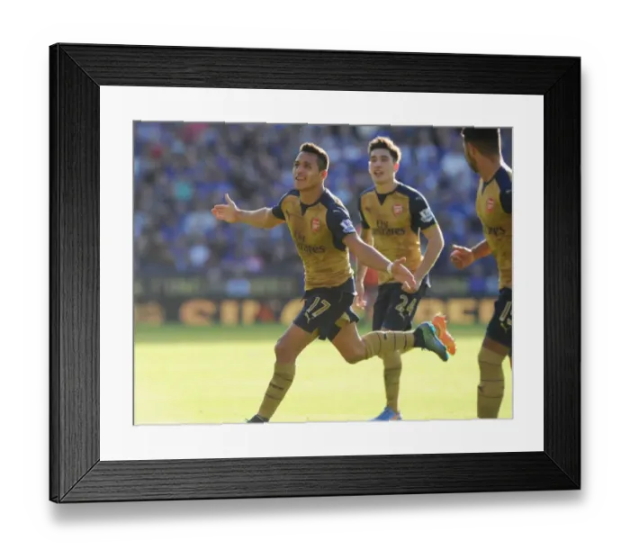 Framed Print : Alexis Sanchez's Four-Goal Blitz: Arsenal's Dominant Performance Against Leicester City (2015 / 16) Framed Print : Alexis Sanchez's Four-Goal Blitz: Arsenal's Dominant Performance Against Leicester City (2015 / 16)