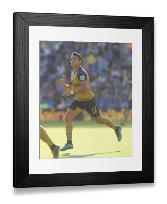 Framed Print : Alexis Sanchez's Brace: Arsenal's Triumph over Leicester City in the 2015 / 16 Premier League