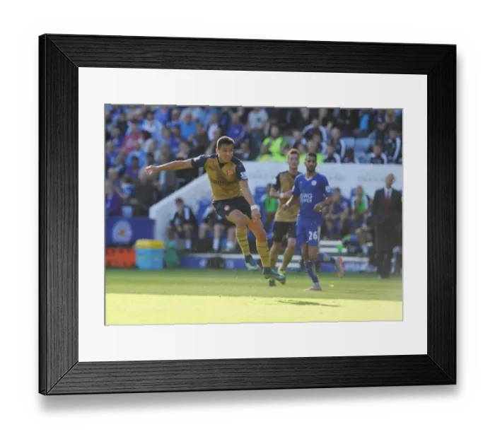 Framed Print : Alexis Sanchez's Brace: Arsenal's Thrilling Victory Over Leicester City, 2015 / 16 Premier League Framed Print : Alexis Sanchez's Brace: Arsenal's Thrilling Victory Over Leicester City, 2015 / 16 Premier League