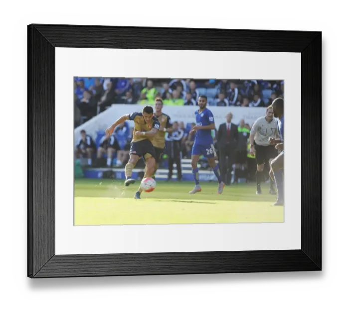 Framed Print : Alexis Sanchez's Brace: Arsenal's Thrilling Victory Over Leicester City, 2015 / 16 Premier League