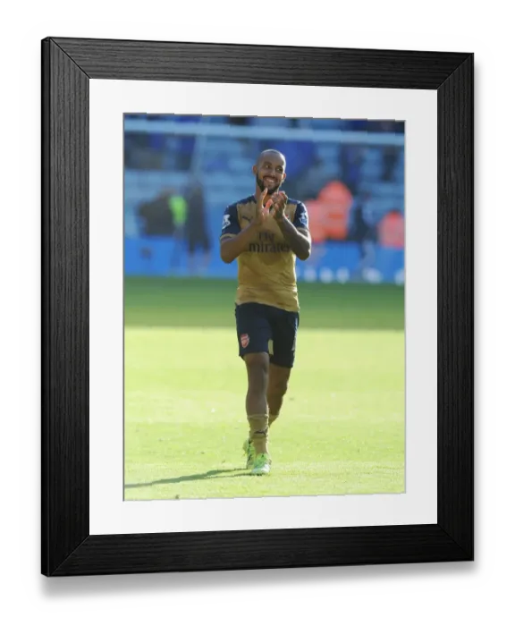 Framed Print : Theo Walcott's Heartfelt Applause: Leicester City vs. Arsenal, 2015 / 16 Premier League