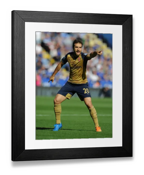 Framed Print : Flamini vs Leicester: Intense Face-off in the 2015 / 16 Premier League