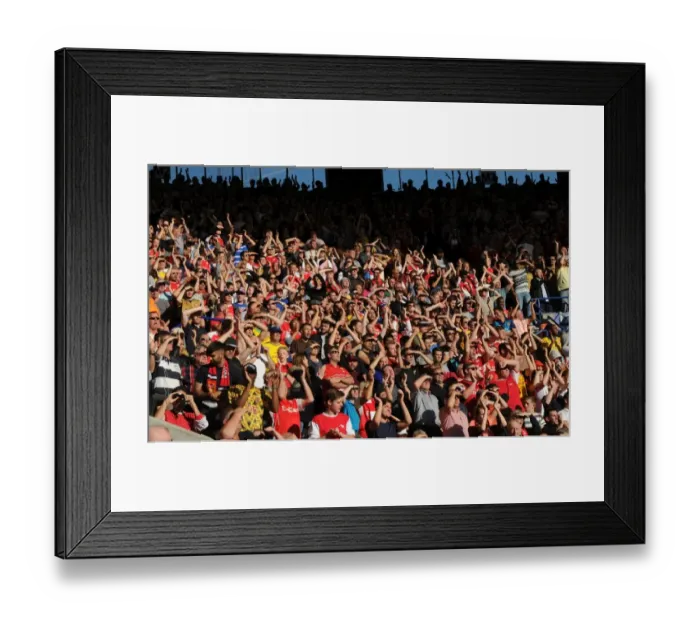Framed Print : Arsenal Fans Passion: Leicester City vs Arsenal, Premier League 2015 / 16 Framed Print : Arsenal Fans Passion: Leicester City vs Arsenal, Premier League 2015 / 16
