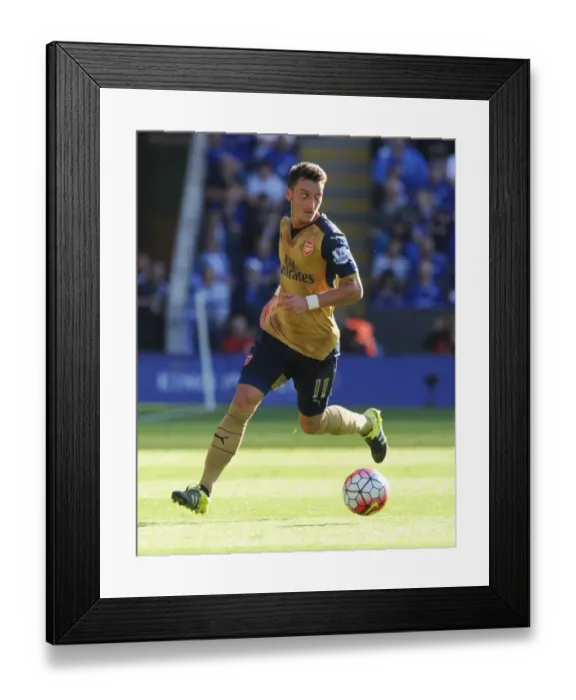 Framed Print : Mesut Ozil: In Action against Leicester City, Premier League 2015 / 16