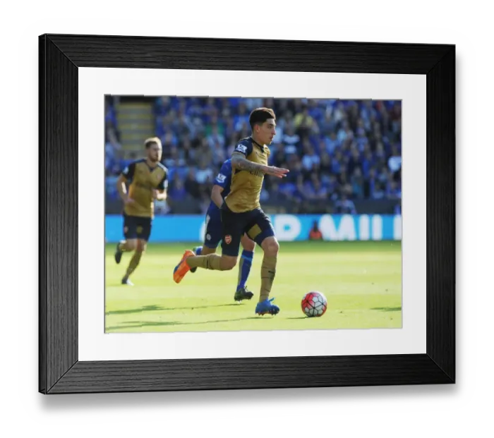 Framed Print : Hector Bellerin: In Action Against Leicester City, Premier League 2015 / 16