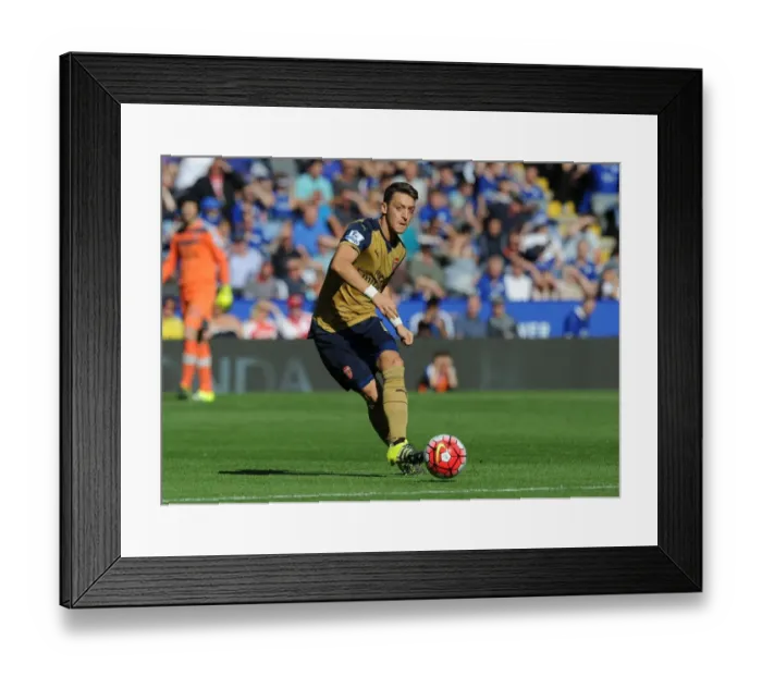Framed Print : Mesut Ozil in Action: Premier League Showdown - Leicester City vs. Arsenal, 2015 / 16