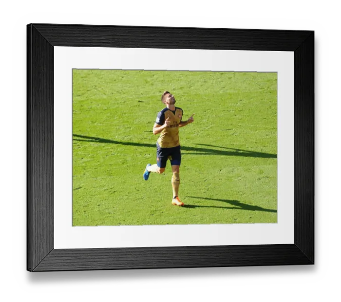 Framed Print : Five-Goal Frenzy: Olivier Giroud's Epic Performance Against Leicester City, Premier League 2015 / 16