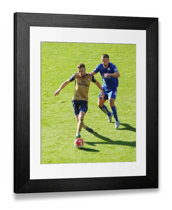 Framed Print : Clash of Midfield Titans: Ramsey vs. Drinkwater - Leicester City vs. Arsenal, Premier League 2015 / 16