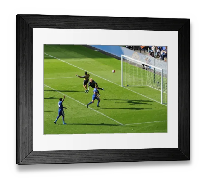 Framed Print : Alexis Sanchez's Thrilling Goal Past Kasper Schmeichel: Arsenal vs. Leicester, Premier League 2015
