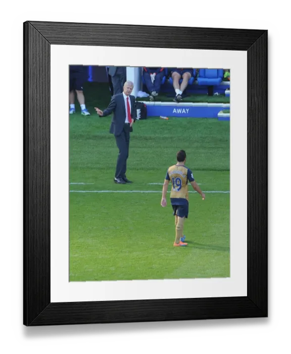 Framed Print : Arsene Wenger and Santi Cazorla: A Moment of Connection during the Leicester City vs. Arsenal Match, 2015 Framed Print : Arsene Wenger and Santi Cazorla: A Moment of Connection during the Leicester City vs. Arsenal Match, 2015