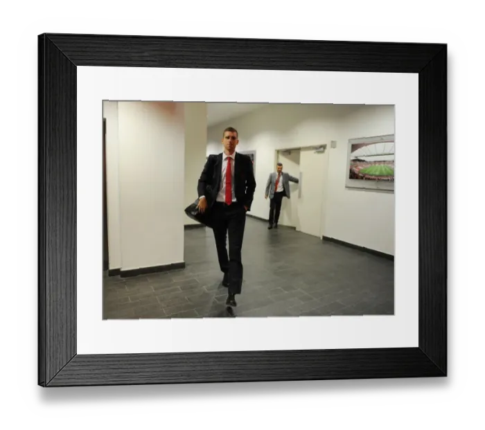 Framed Print : Per Mertesacker's Pre-Match Focus: Arsenal FC vs Olympiacos at Emirates Stadium (Champions League 2015 / 16) Framed Print : Per Mertesacker's Pre-Match Focus: Arsenal FC vs Olympiacos at Emirates Stadium (Champions League 2015 / 16)